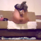 A girl lies on her back with her ass over the edge of a sofa while taking a hard, chunky shit onto a plate on the floor. A slight amount of piss comes out as well. Presented in 720P HD, although video is somewhat dark and grainy. Over 2 minutes.